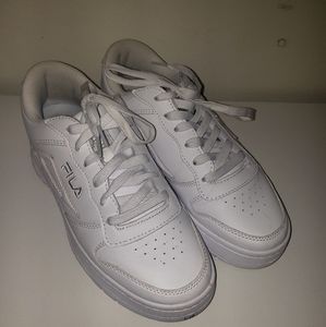Womens Fila LNX 100 Athletic Shoe - White Monochrome